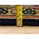 Blue Herati Wool and Silk 175 KPSI Hand Knotted Gallery Runner Rug, 4'0" x 10'1"