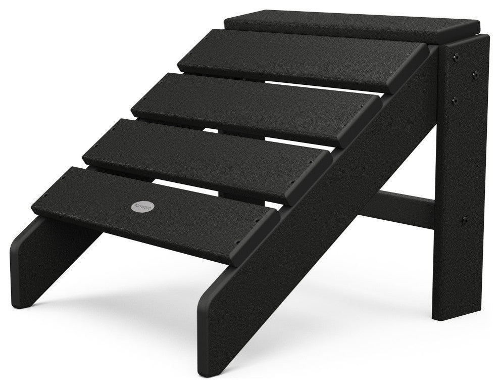 Polywood South Beach Ottoman, Black
