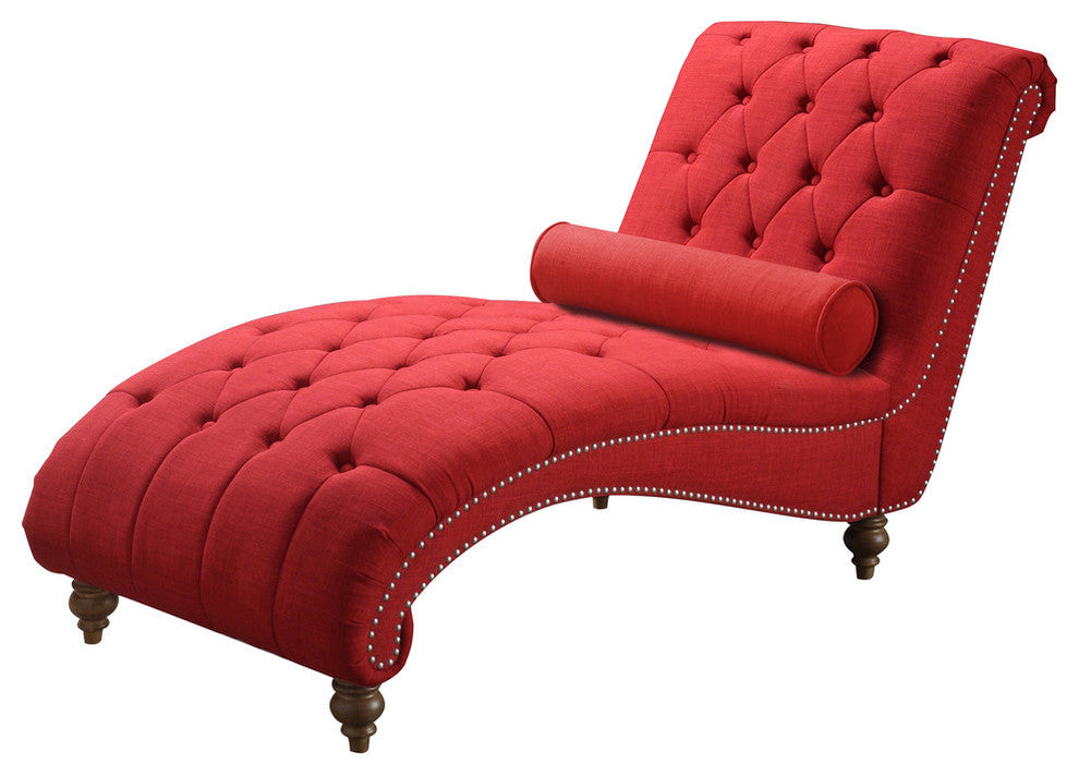 Yarmouth Chaise Lounge, Burgundy