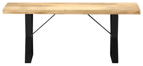 vidaXL Bench Dining Bench Wooden Bench Hallway Entryway Seat Solid Mango Wood