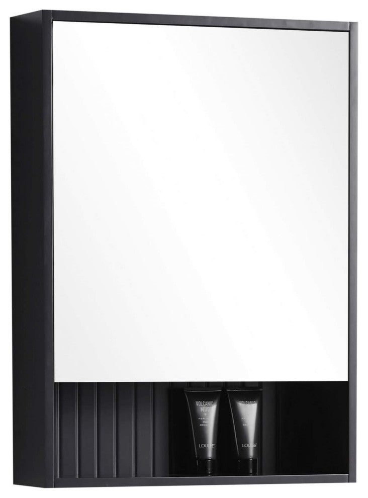 Venezian 18" Medicine Cabinet, Black, 22"