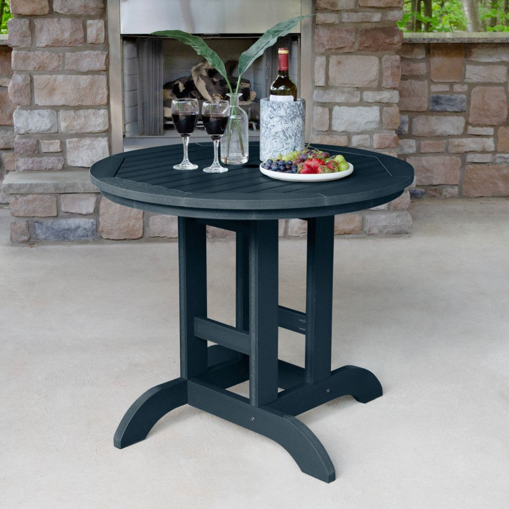 Round Dining Table, 36", Federal Blue