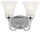 Sea Gull Holman 2-Light Bath Vanity Chrome/Satin Etched