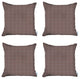 Set of 4 Red Houndstooth Pillow Covers