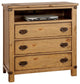 Benzara BM123483 Burnished Pine Wood Media Chest, Brown