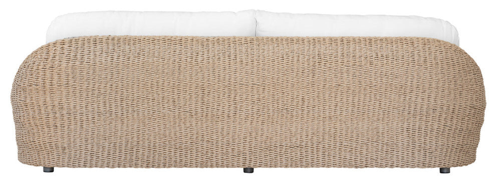 Katalina 3-Piece Patio Poly Hyacinth Conversation Set With White Cushions
