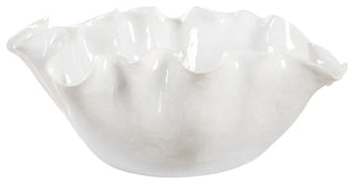 Uttermost Ruffle White Bloom Bowl