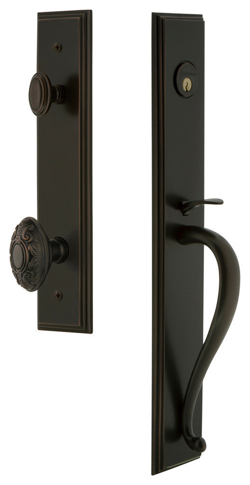 Carre' 1-Piece Dummy Handleset, S Grip and Grande Victorian Knob, 849083