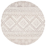 Safavieh Micro-Loop Collection MLP501 Rug, Grey/Ivory, 5' Round