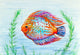 Betsy Drake Orange Fish Outdoor Wall Hanging 24x30
