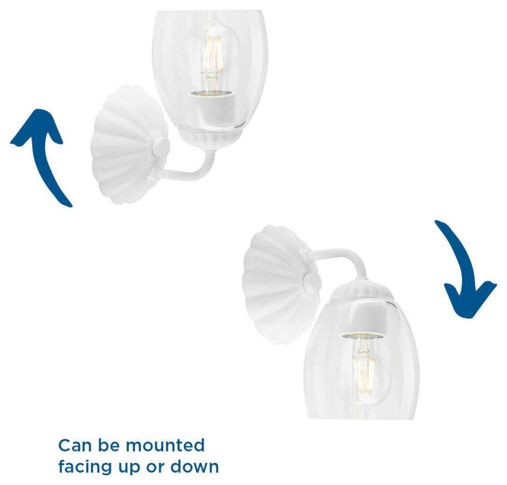 Quillan Collection Transitional Bath and Vanity Light, White Plaster