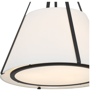 Fulton Three Light Pendant in Black