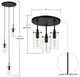Effimero 3-Light Cluster Pendant, Black