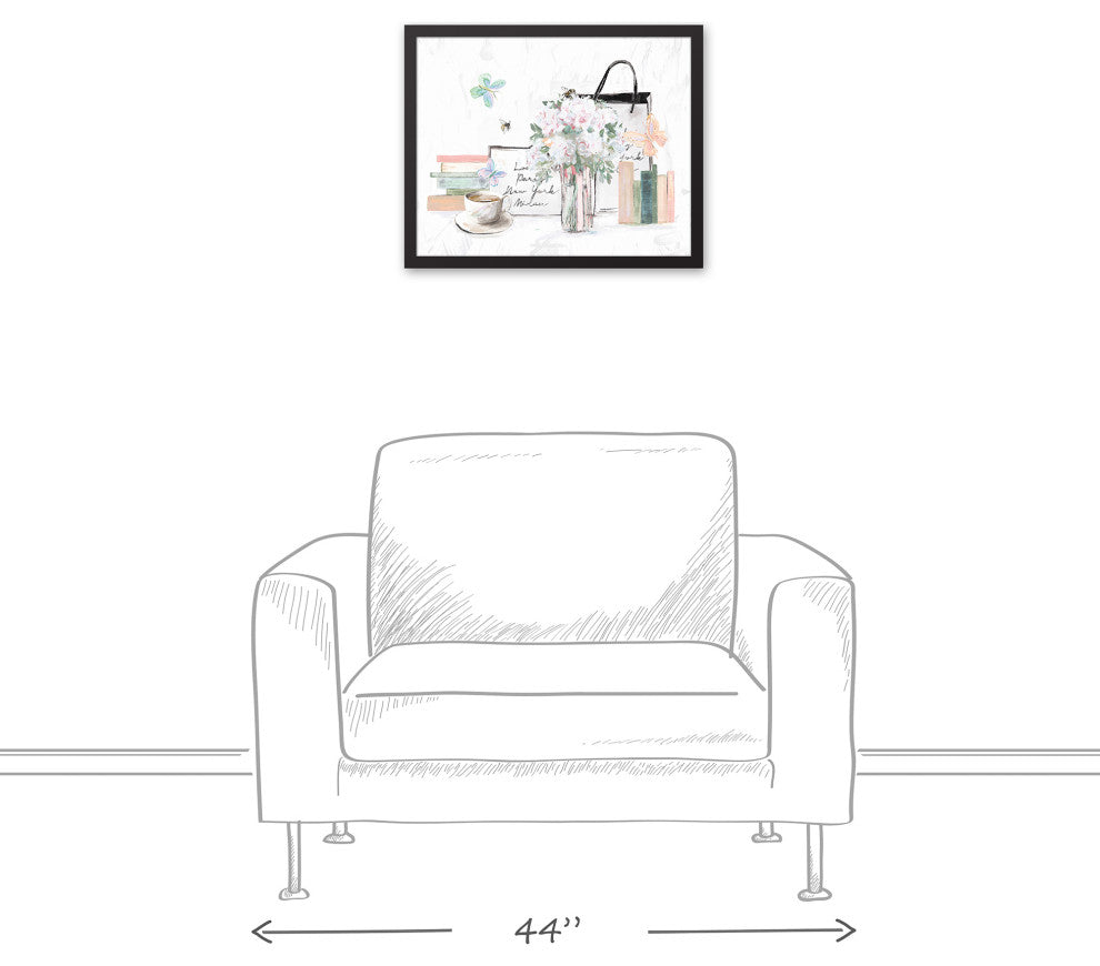 Fashion Still Life 16"x20" Black Framed Canvas