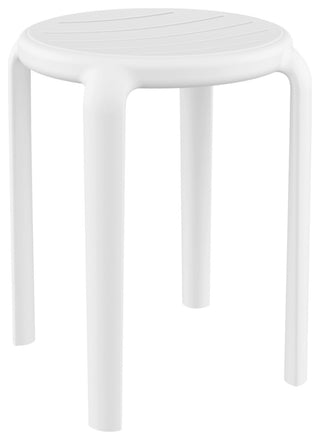 Tom Resin Dining Stool, Set of 2, Black, White