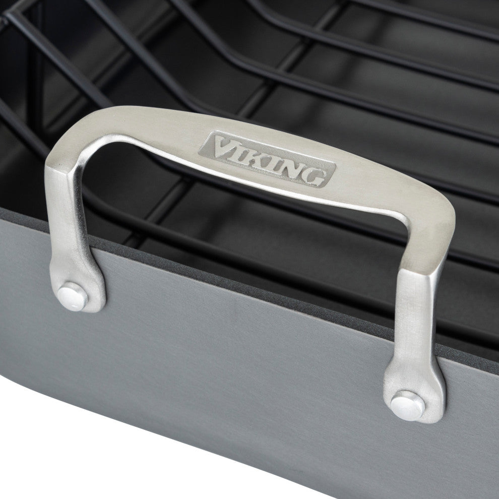 Viking Hard Anodized Nonstick Roaster With Race and BONUS Carving Set