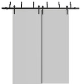 Sliding Closet Barn Bypass Doors 84 x 84 | Planum 0010 Matte Grey |  8ft