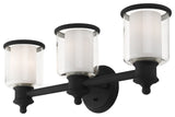 Livex Lighting Middlebush 3 Light Black Vanity Sconce