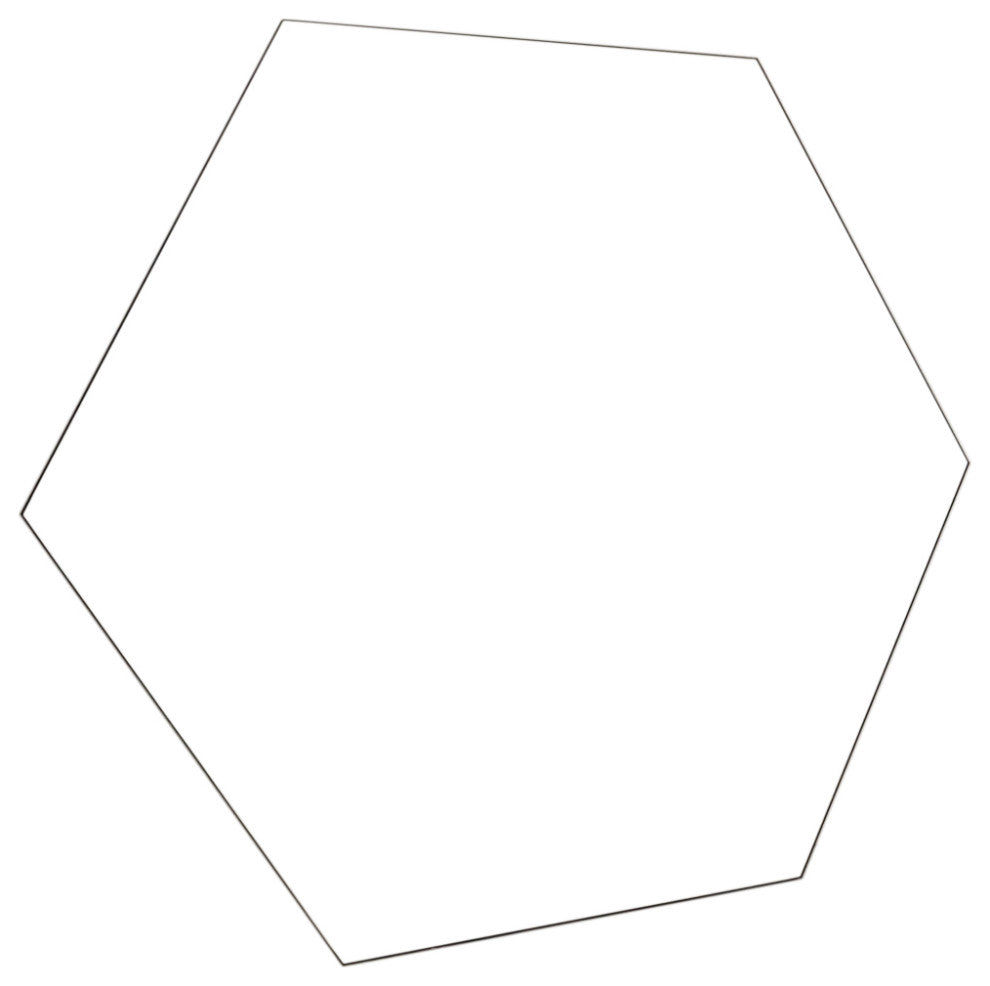 24"x28" Hexagon Frameless Wall Mirror