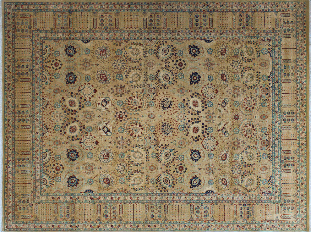 Vegetable Dyed Versailles Kahsan Beige Rug, 8'11x11'8