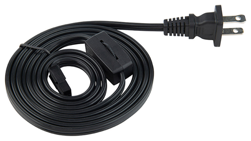 6' Power Cord With Roll Switch for Line Voltage Puck Light, White