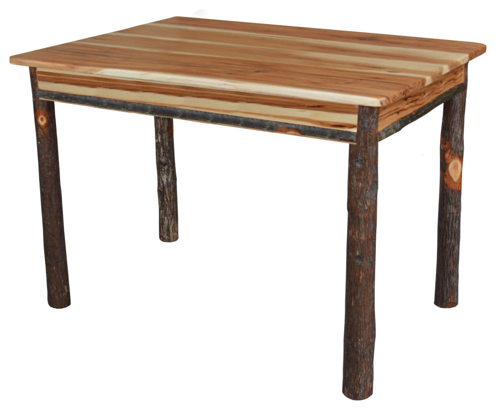 Hickory Farm Table, Rustic Hickory, 4 Foot