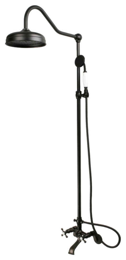 Kingston Brass Clawfoot Tub Faucet Package With Shower Combo, Oil Rubbed Bronze
