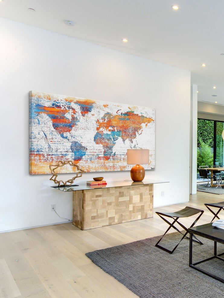"Warm World" Print on Canvas, 45"x22.5"