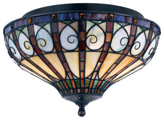 Quoizel TFAV1714VB Two Light Flush Mount Ava Vintage Bronze