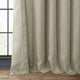 Faux Linen Darkening Curtain Single Panel, Oatmeal, 50"x96"