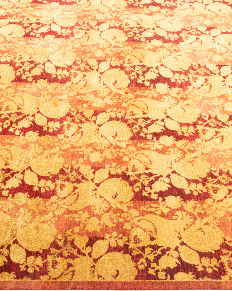 Raut One-of-a-Kind Hand-Knotted Area Rug Pink, 4'7"x7'0"