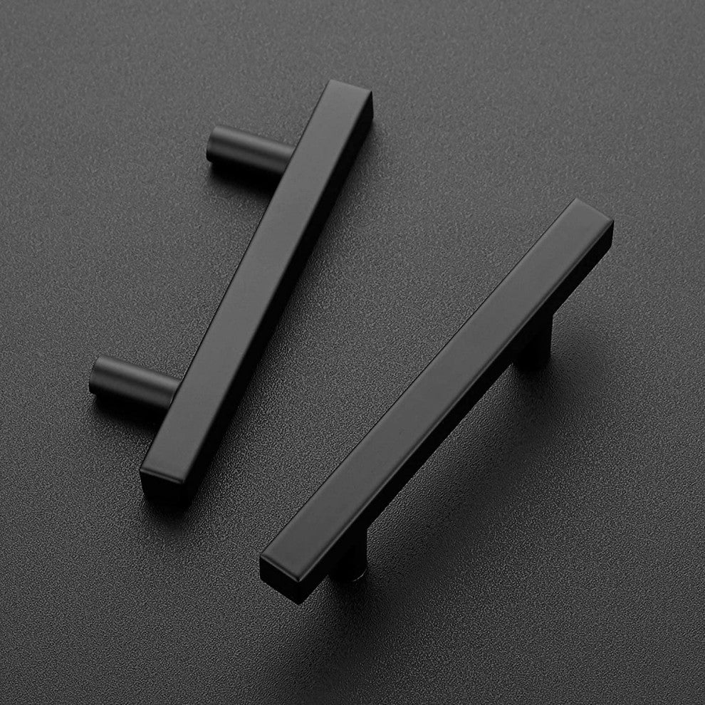 Matte Black  5 inch Square Cabinet Pulls, 1 Piece Set