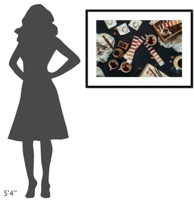 "Shades Of Coffee" Framed Digital Print by Dina Belenko, 38"x28"
