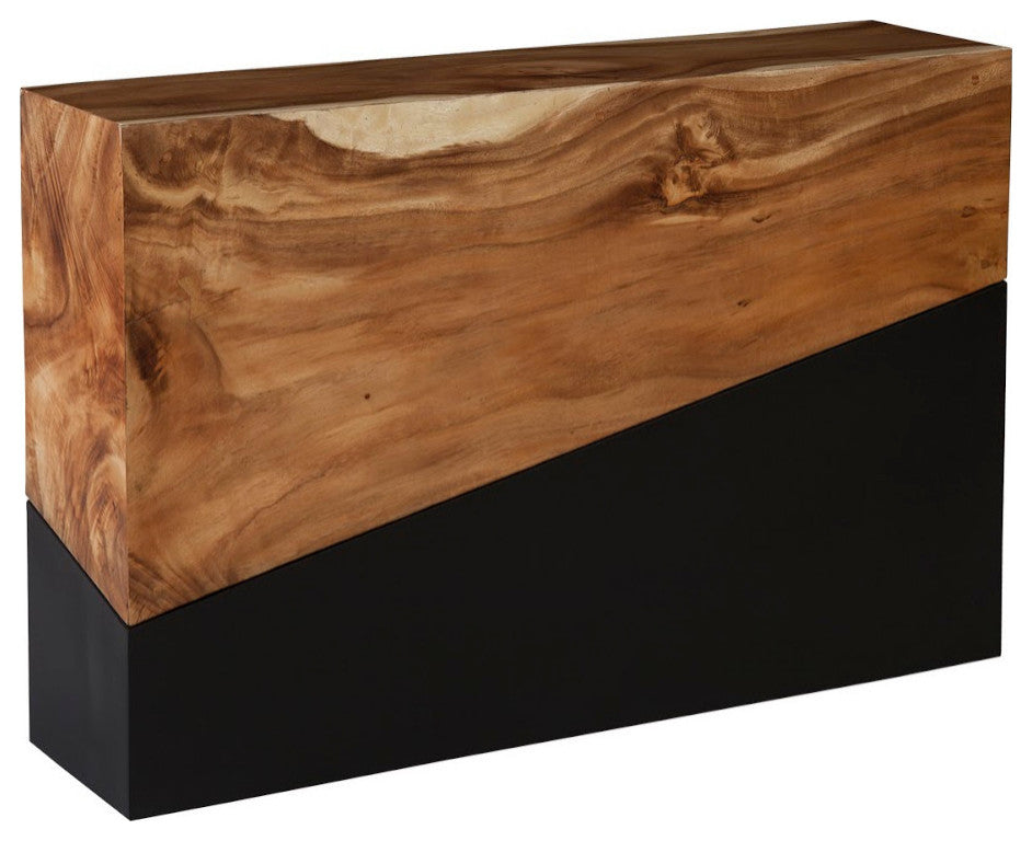 Geometry Console Table, Black/Brown