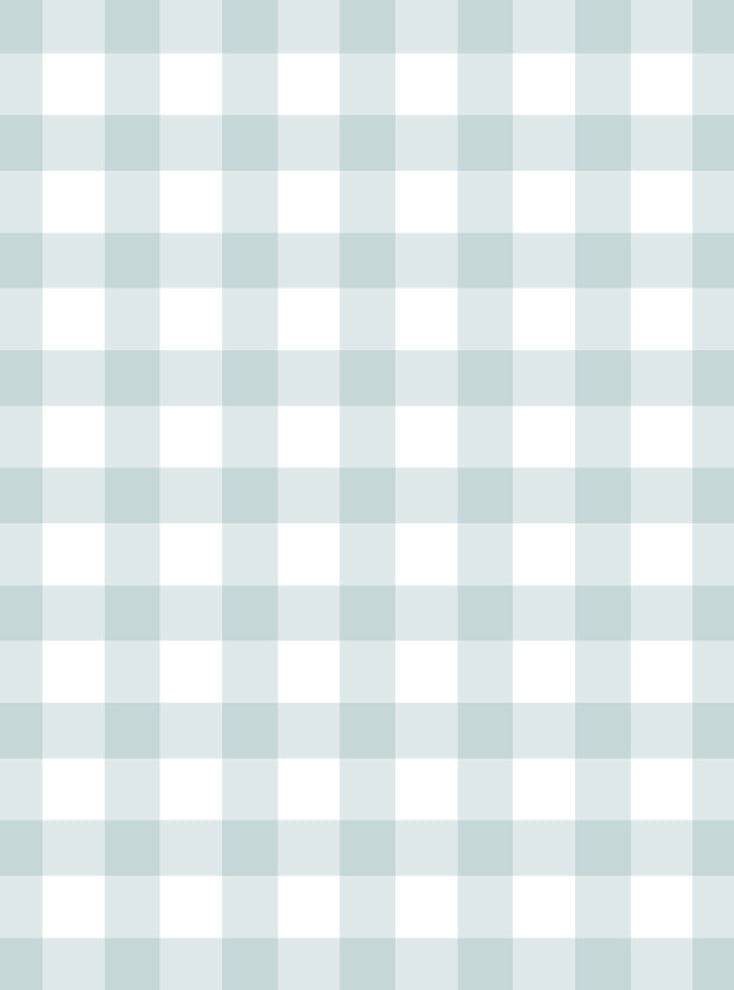 Gingham Check Pattern Peel and Stick Vinyl Wallpaper, Dusky Blue, 24"w X 108"h
