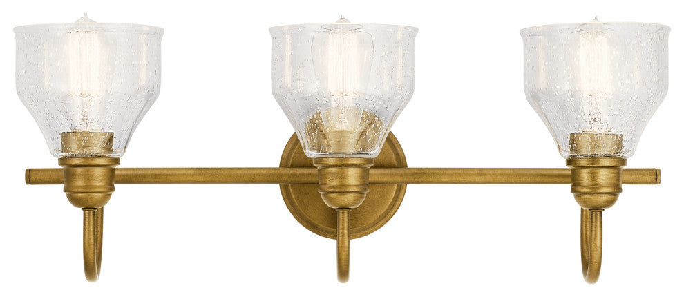 Avery Natural Brass Bath 3-Light