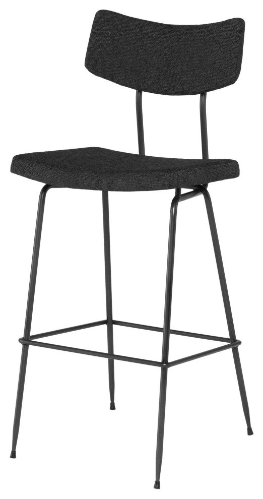 Soli Activated Charcoal Fabric Bar Stool