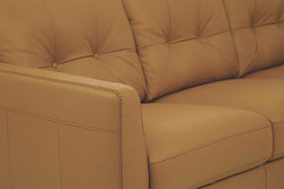 Radwan Sofa, Camel Leather