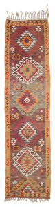 Vintage Turkish Kilim Runner 3' 2" x 12' 6", 38 in. x 150 in.