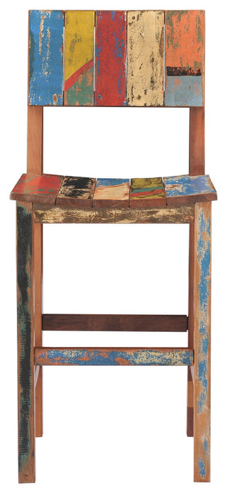 Bar Stool, Made from Recycled Teak Wood Boats