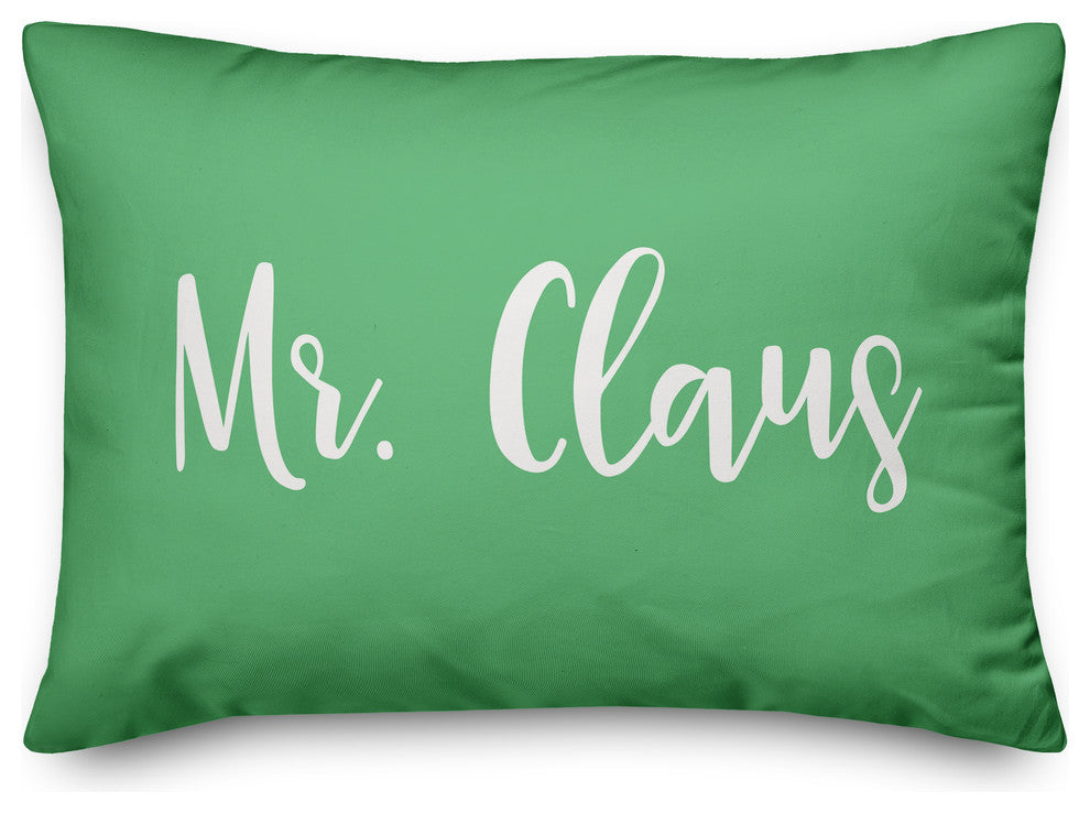 Mr. Claus, Light Green 14x20 Lumbar Pillow