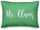 Mr. Claus, Light Green 14x20 Lumbar Pillow