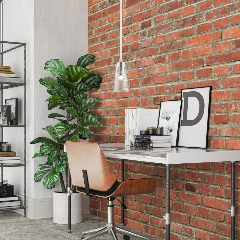 1 Light Brushed Nickel Mini Pendant