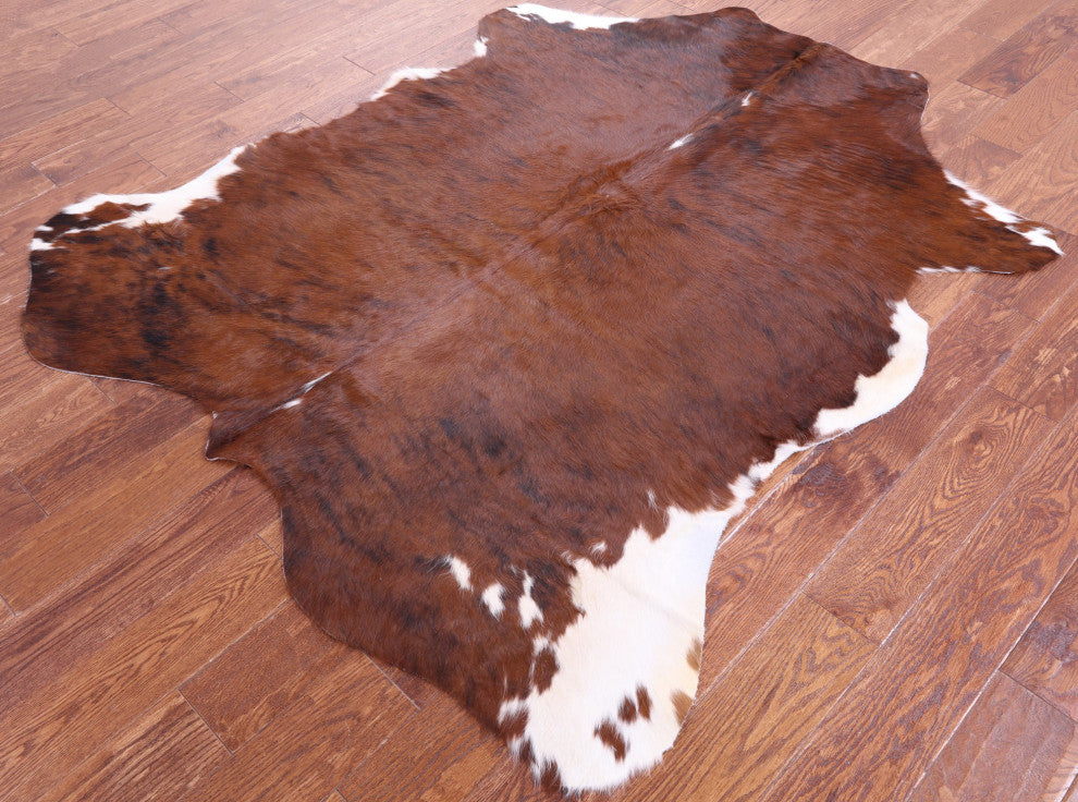 6' 2" X 5' 2" Natural Cowhide Rug C1961