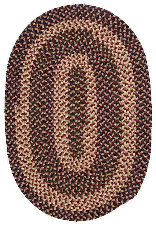 Colonial Mills Brook Farm BF92 Burgundy Traditional Area Rug, Oval 10'x13'