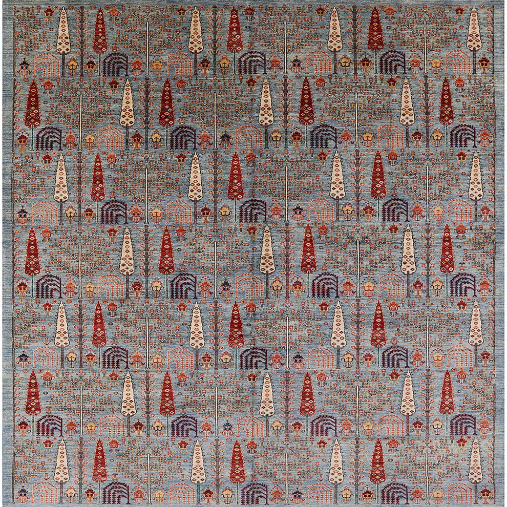 Ahgly Company Indoor Square Mid-Century Modern Area Rugs, 4' Square