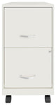 Space Solutions 18in 2 Drawer Mobile Smart Vertical File Cabinet Pearl White