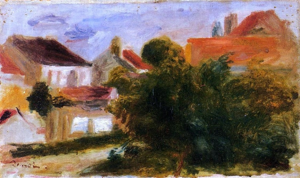 Pierre Auguste Renoir Landscape at Essoyes, 18"x27" Gallery Wrapped Canvas