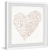 "XO LOVE" Framed Painting Print, 32"x32"