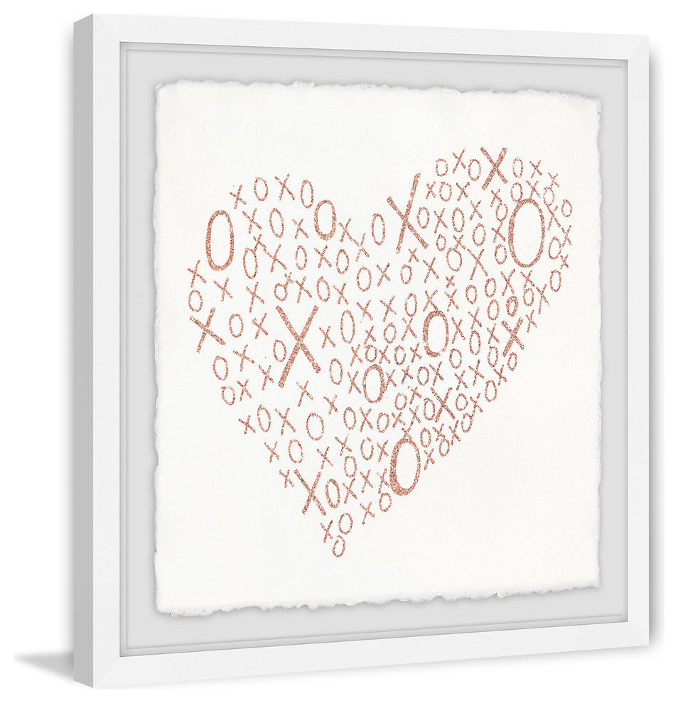 "XO LOVE" Framed Painting Print, 32"x32"